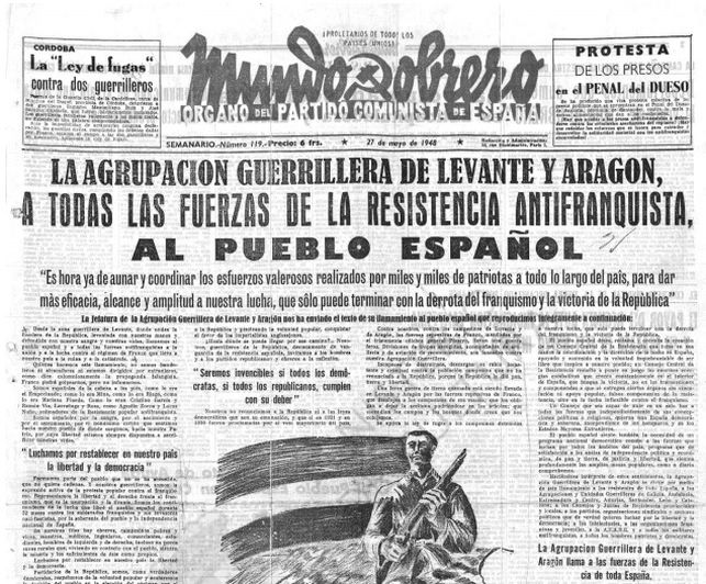 Portada de Mundo obrero del 27 de mayo de 1948